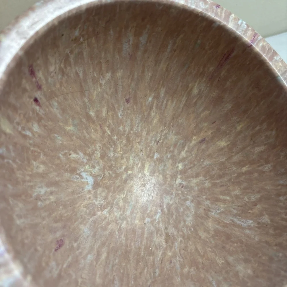 Vintage Texas Ware Confetti Melamine Bowl 111 Splatter Pink 8
